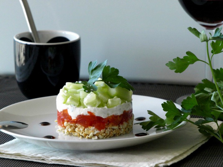 Réaliser un tartare maison aux légumes version cheesecake